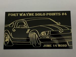 Gold Medal Awards Provides Dash Plates for Sport Car CLub of America Fort Wayne Region Event