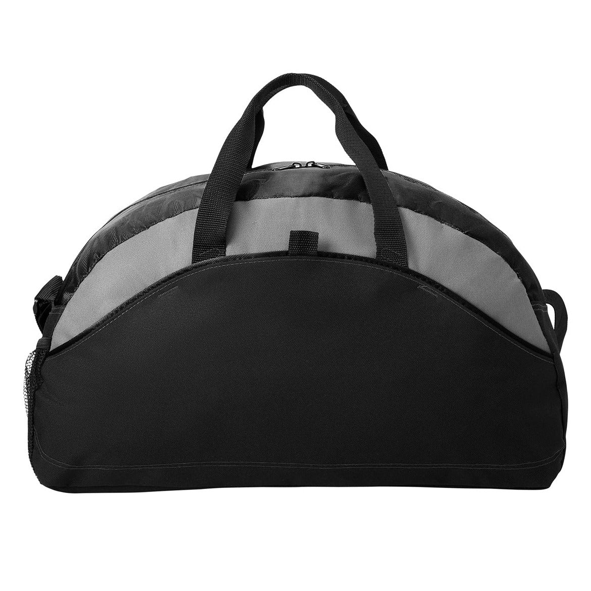 Embroidered Port Authority Medium Contrast Duffel - Black/Gray front