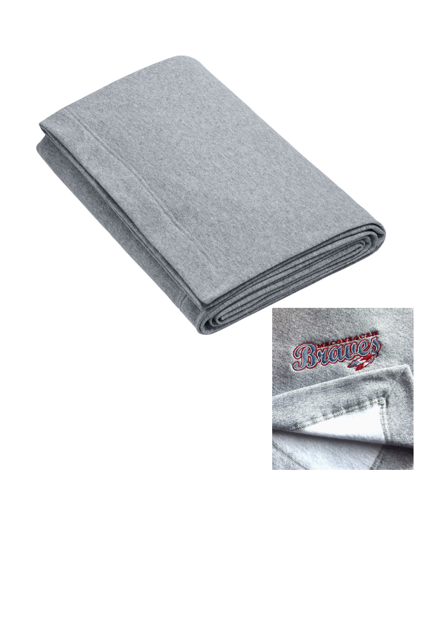 Embroidered Gildan Heavy Blend Fleece Blanket (18900) - Athletic Grey