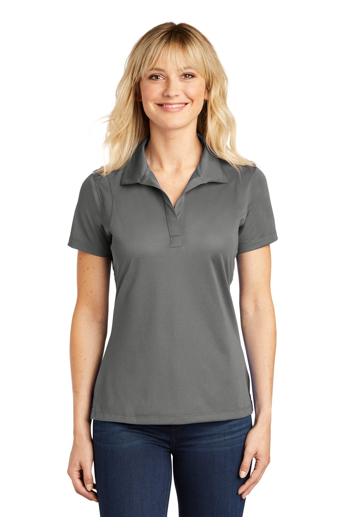 Ladies Sport-Wick Polo LST650 - Grey Concrete