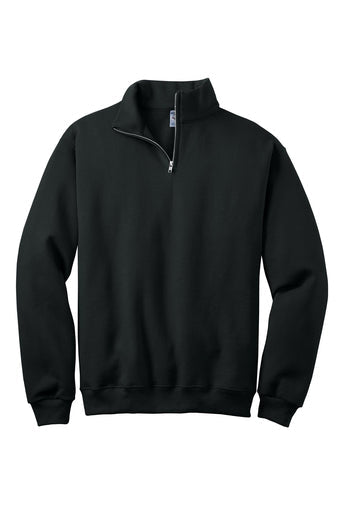 Embroidered Jerzees 1/4 zip Fleece - Black