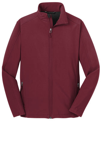 Embroidered Port Authority Core Soft Shell Jacket - Maroon front