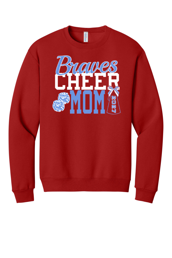 MHS Cheer Mom Crewneck - Red