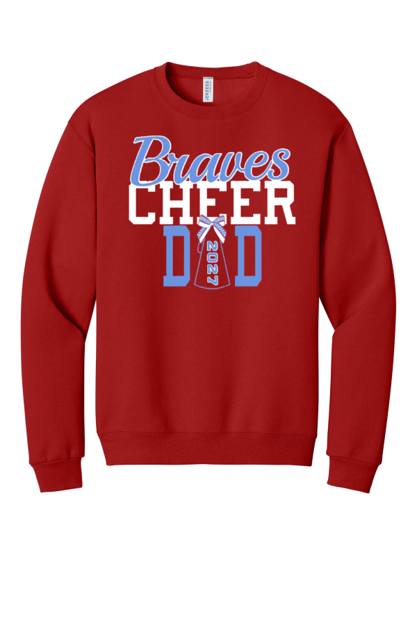 MHS Cheer Dad Crewneck - Red