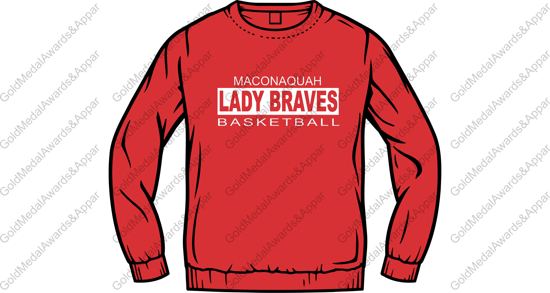 5th grade Girls Basketball Crewneck Sweatshirt