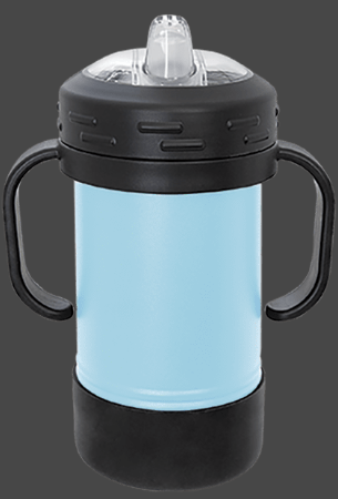 Lazer Engraved 10oz Sippy Cup - Light Blue
