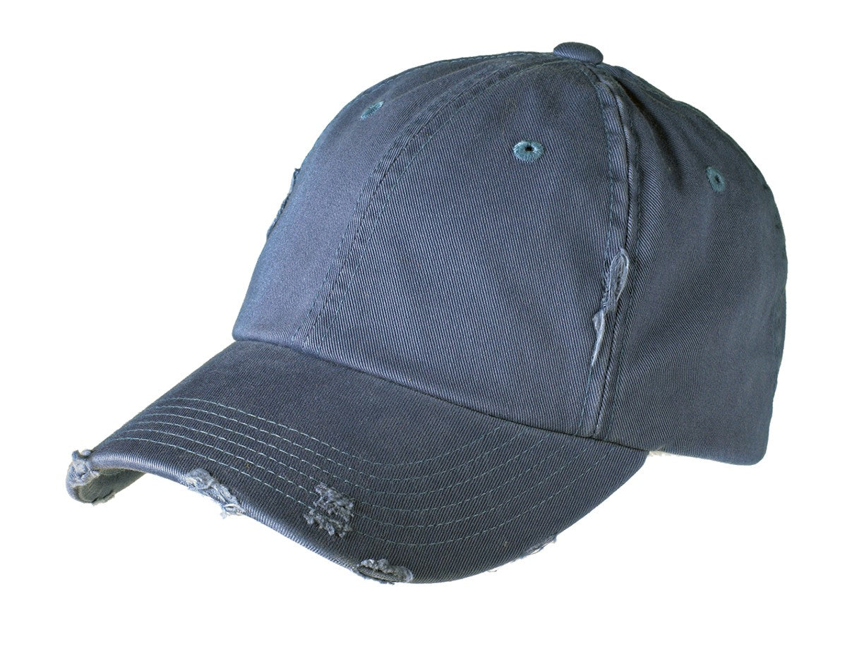 'M Braves' Distressed Ladies Cap - Blue