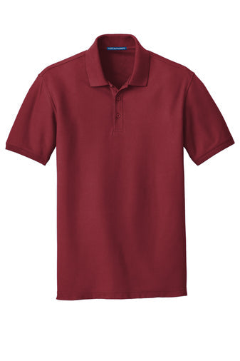 Embroidered Port Authority Core Classic Pique Polo - Burgundy front