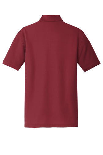 Embroidered Port Authority Core Classic Pique Polo - Burgundy back
