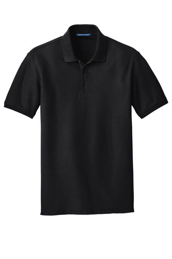 Embroidered Port Authority Core Classic Pique Polo - Black