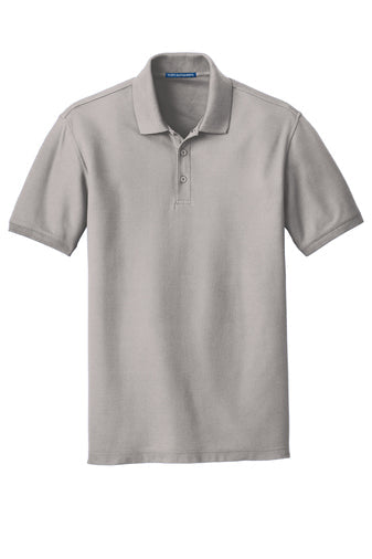 Embroidered Port Authority Core Classic Pique Polo - Gusty Grey