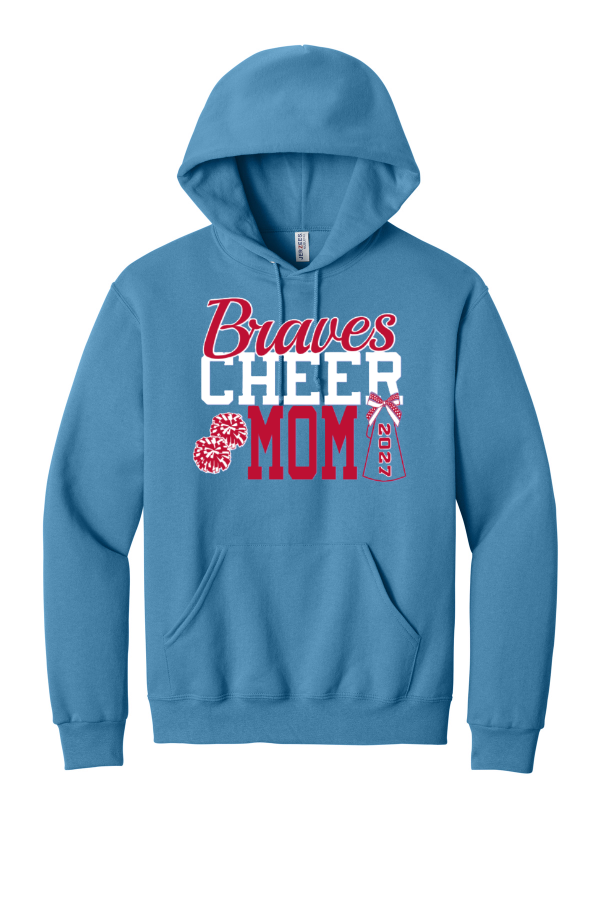 MHS Cheer Mom Hooded Sweatshirt - Columbia Blue