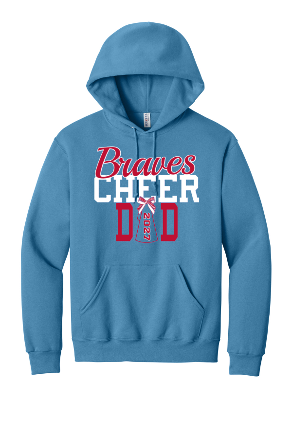 MHS Cheer Dad Hooded Sweatshirt - Columbia Blue
