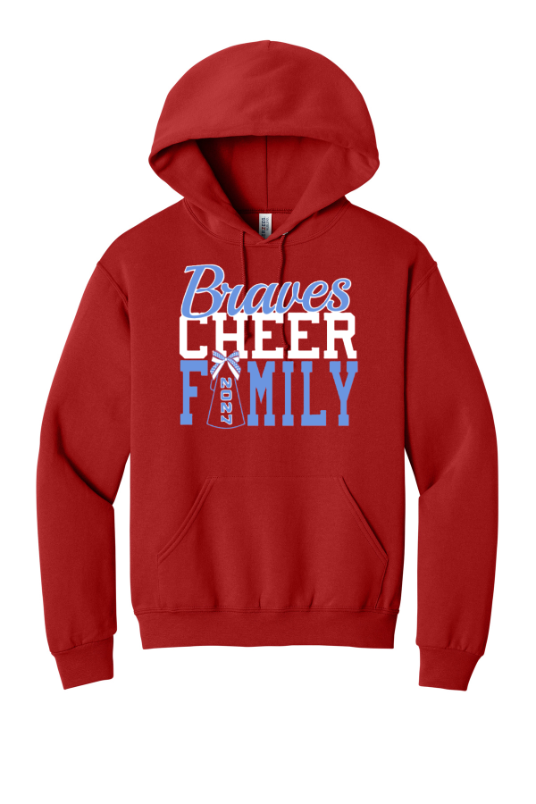 MHS Cheer Family Hooded Sweatshirt - Red