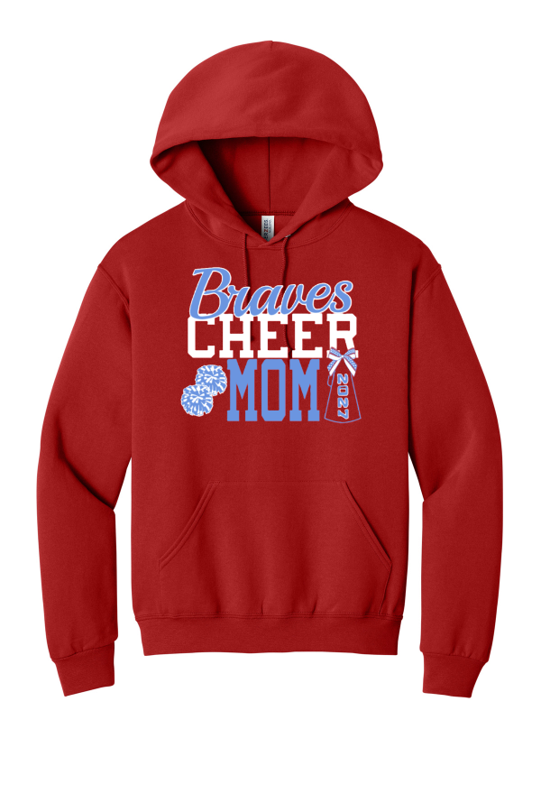 MHS Cheer Mom Hooded Sweatshirt - Red