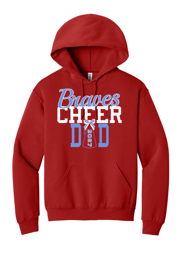 MHS Cheer Dad Hooded Sweatshirt - Red
