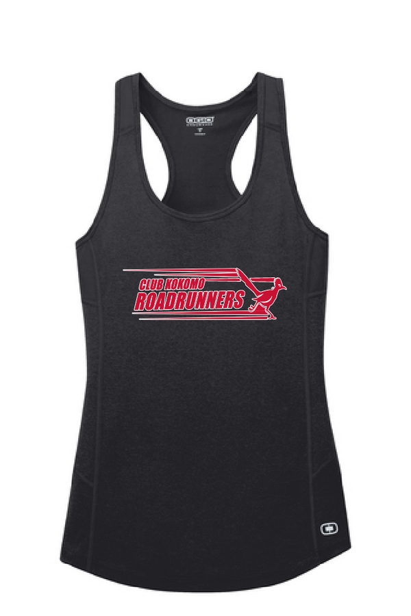 OGIO Ladies Racerback Pulse Tank - Blacktop