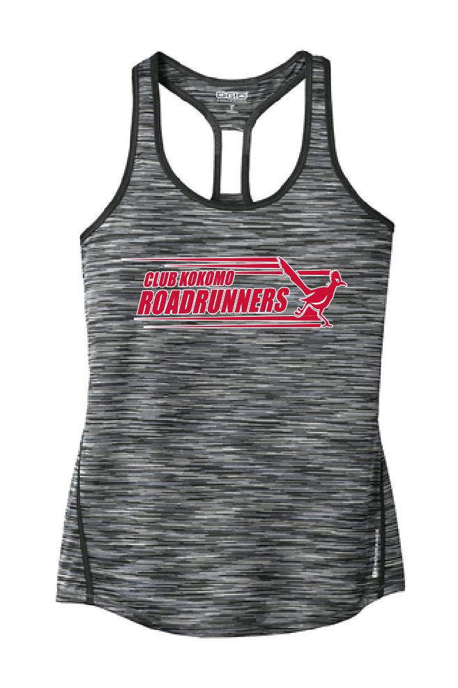 OGIO Ladies Verge Racerback Tank - Blacktop Space Dye