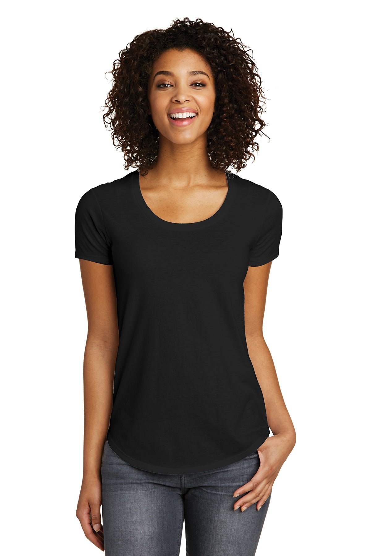 DT6401 District ® Women’s Fitted Very Important Tee ® Scoop Neck