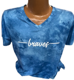 Braves HOLLOWAY Ladies Cloud V-neck Short Sleeve