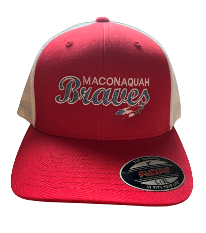 Maconaquah Braves Flexfit Mesh Back Curved Bill Cap