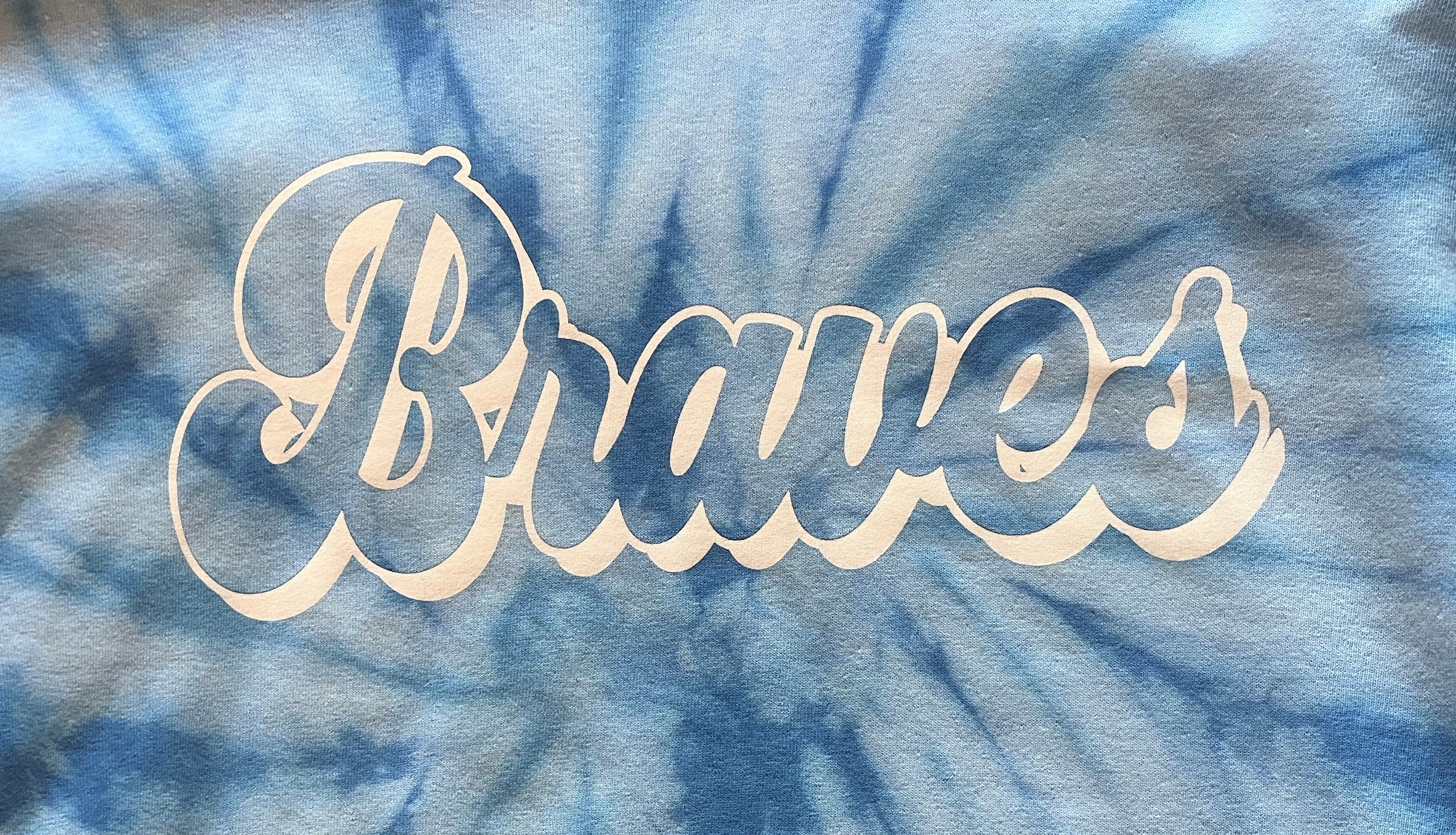 Braves Blue Tie-Dyed Long Sleeve