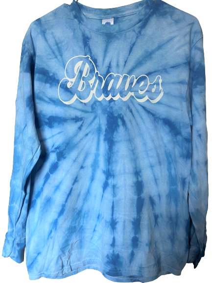 Braves Blue Tie-Dyed Long Sleeve