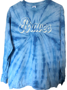 Braves Blue Tie-Dyed Long Sleeve