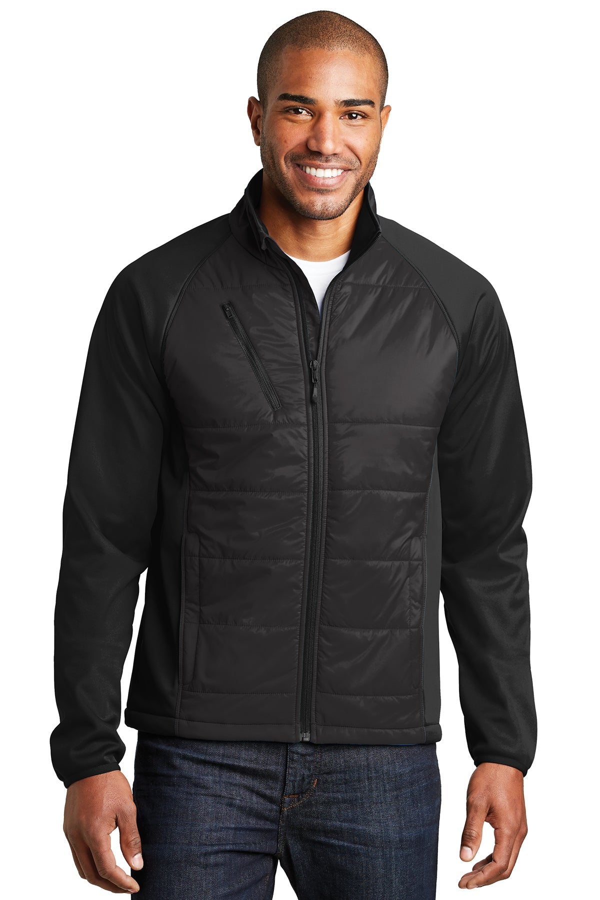 J787  Port Authority® Hybrid Soft Shell Jacket