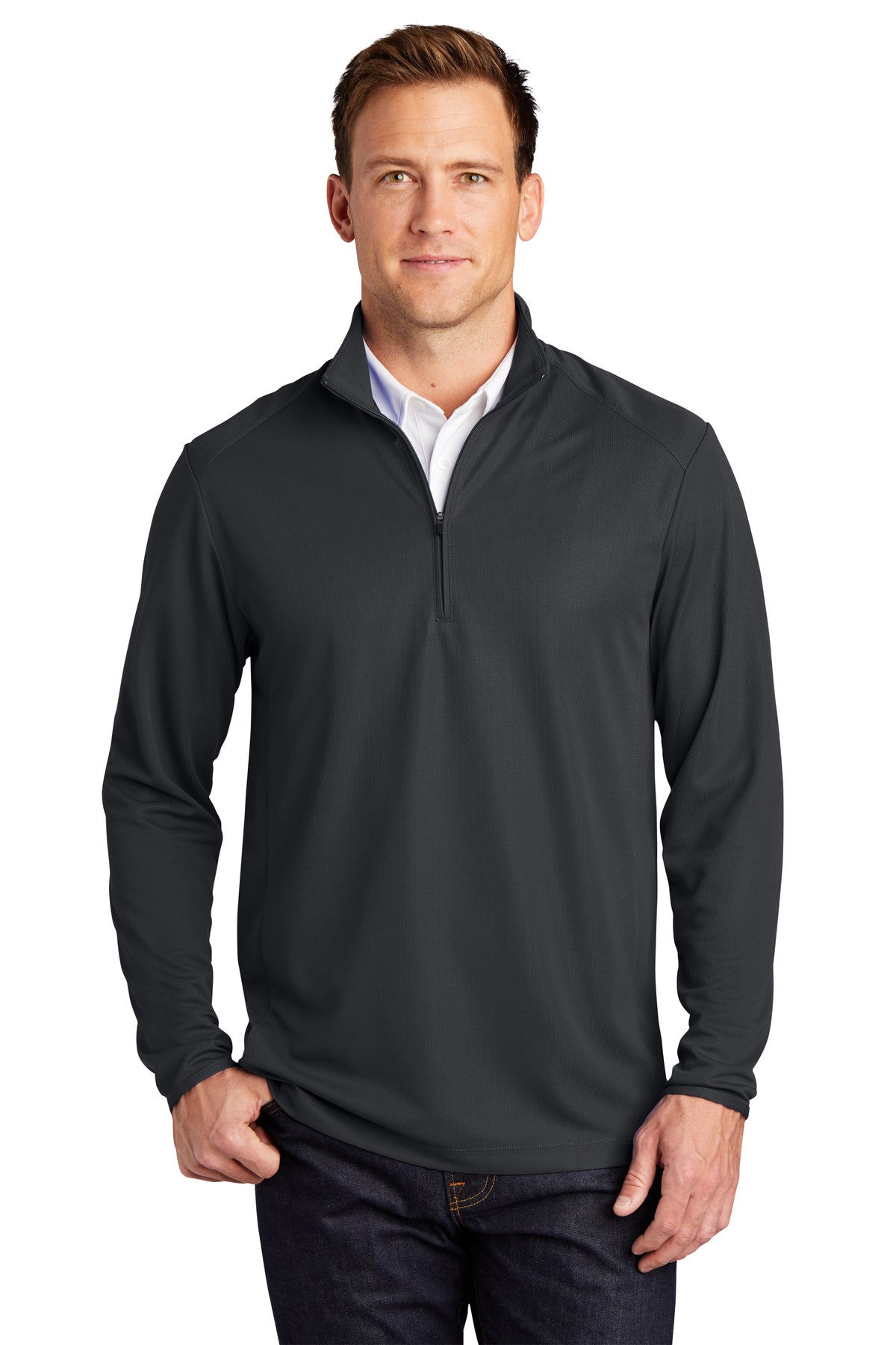 K806 Port Authority® Pinpoint Mesh 1/2-Zip