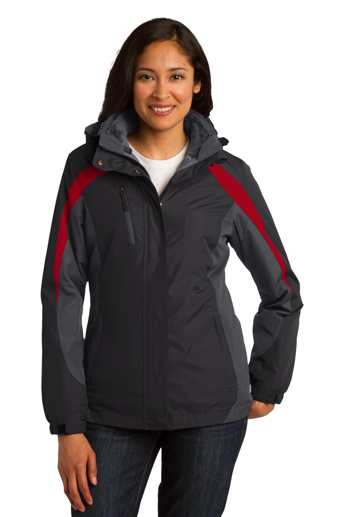 Embroidered Women's Colorblock 3-in-1 Jacket (Port Authority L321)