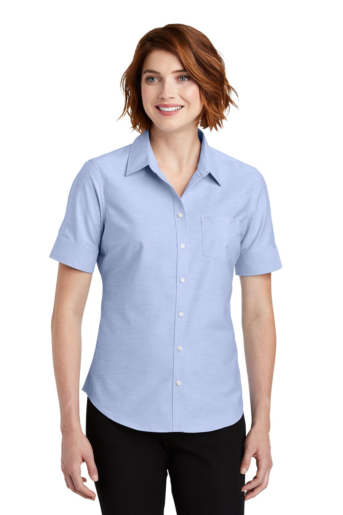 L659 Port Authority® Ladies Short Sleeve SuperPro™ Oxford Shirt