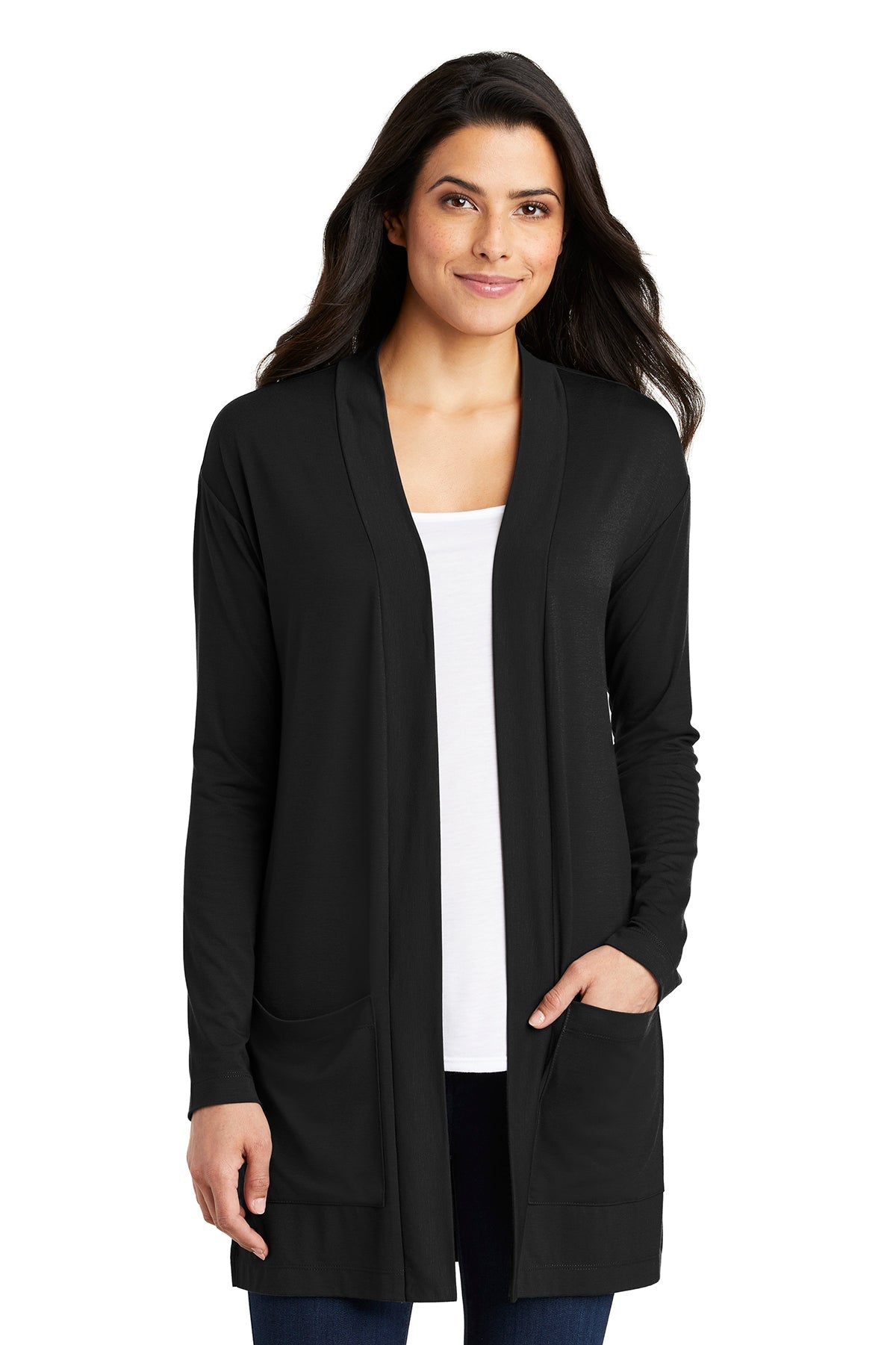LK5434 Port Authority ® Ladies Concept Long Pocket Cardigan