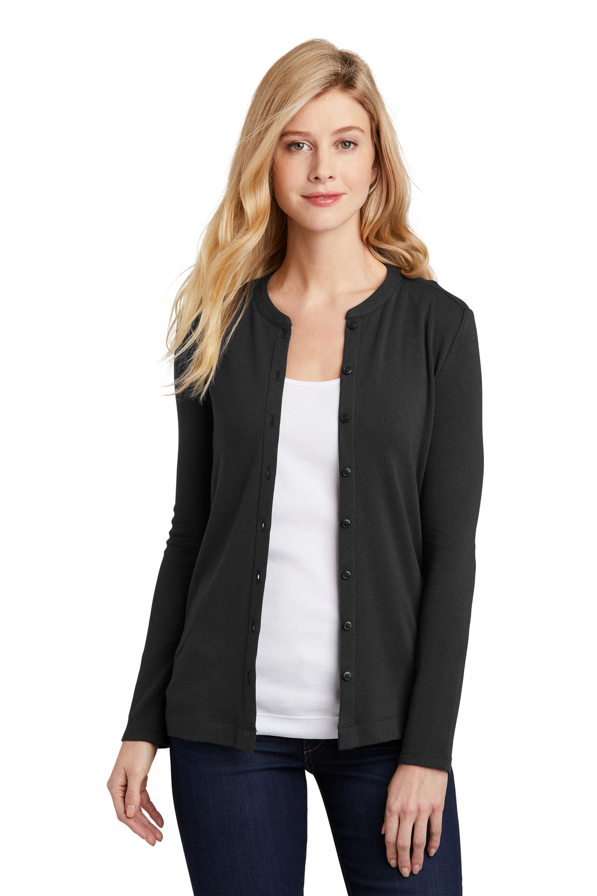 LM1008 Port Authority® Ladies Concept Stretch Button-Front Cardigan