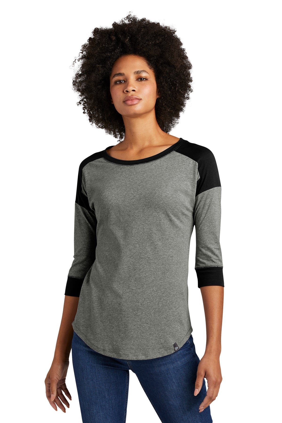 LNEA104  New Era® Ladies Heritage Blend 3/4-Sleeve Baseball Raglan Tee - FRIDAY ONLY ITEM