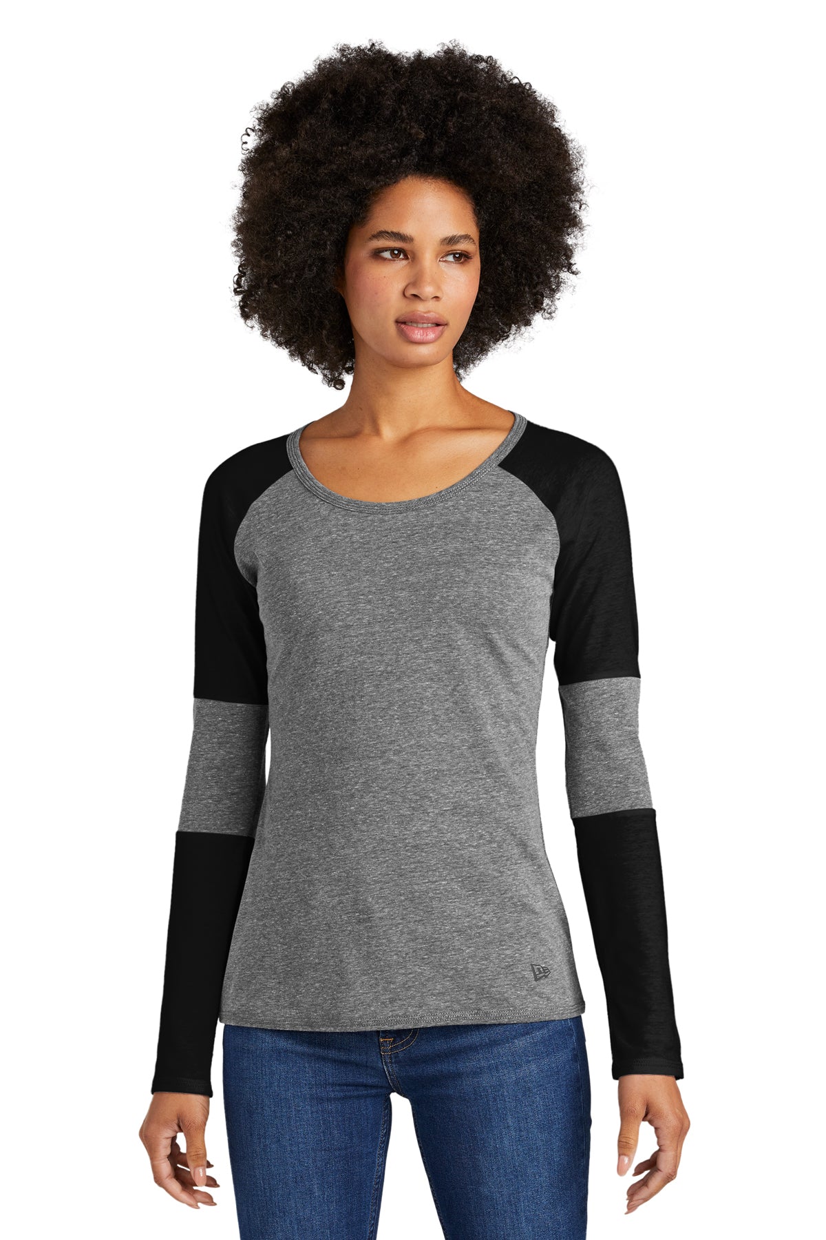 LNEA132 New Era® Ladies Tri-Blend Performance Baseball Tee - FRIDAY ONLY ITEM