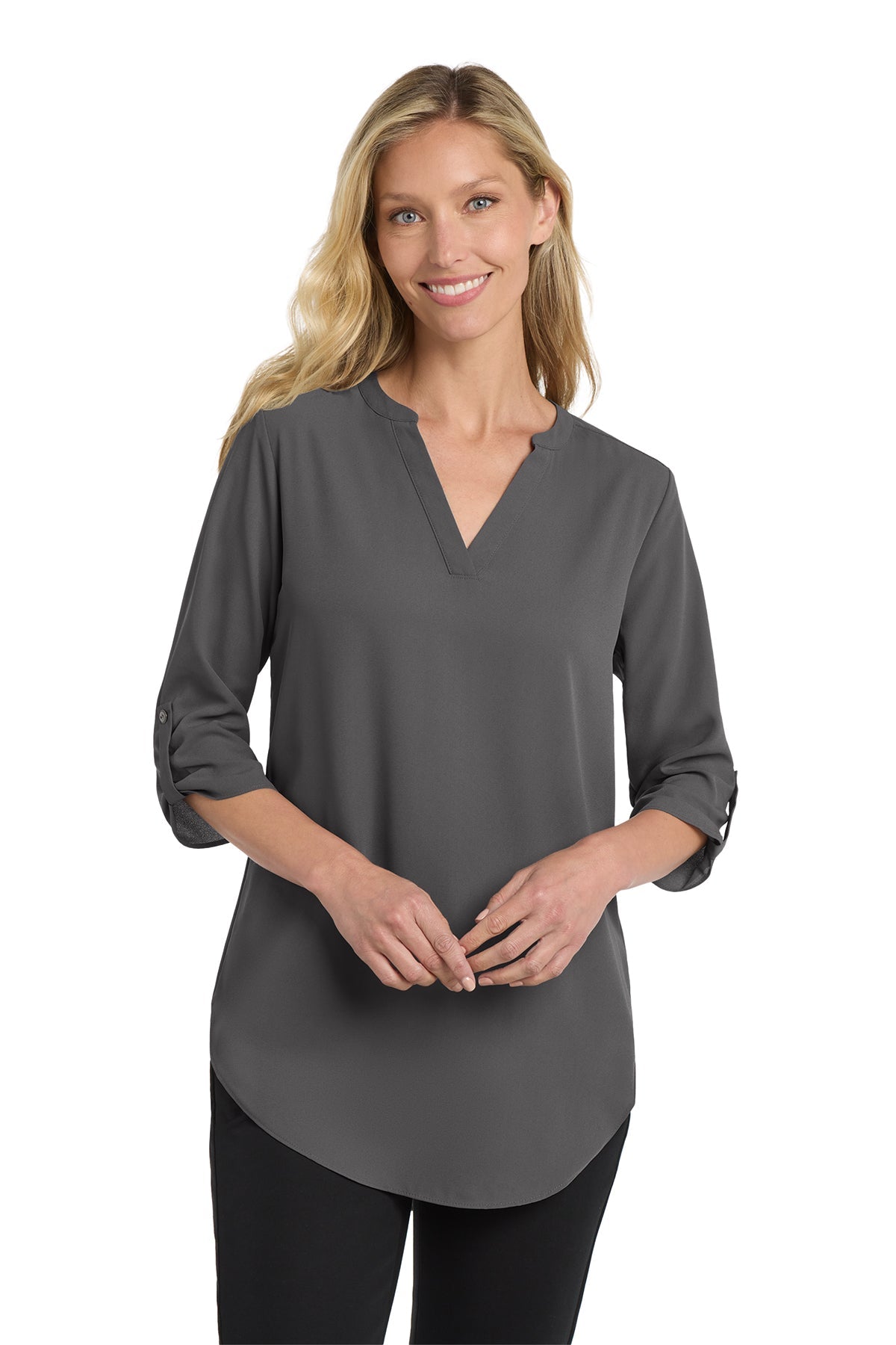 Women's Tunic Blouse LW701 - Gray