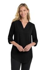Embroidered Port Authority® Women's 3/4-Sleeve Tunic Blouse (LW701)