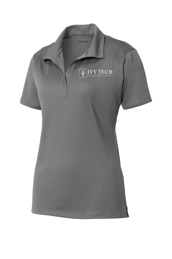 Embroidered Women's Micropique Sport-Wick Polo (Sport-Tek LST650) - Grey Concrete