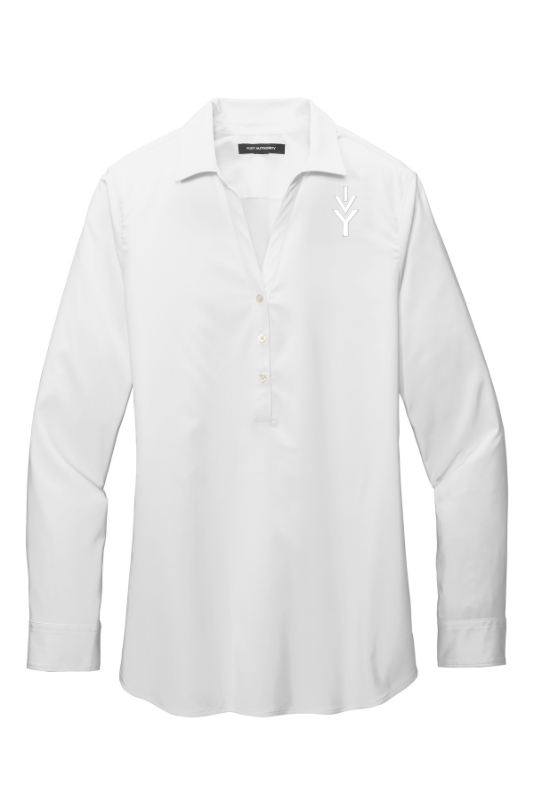 Embroidered Ladies City Stretch Tunic (Port Authority LW680) - White