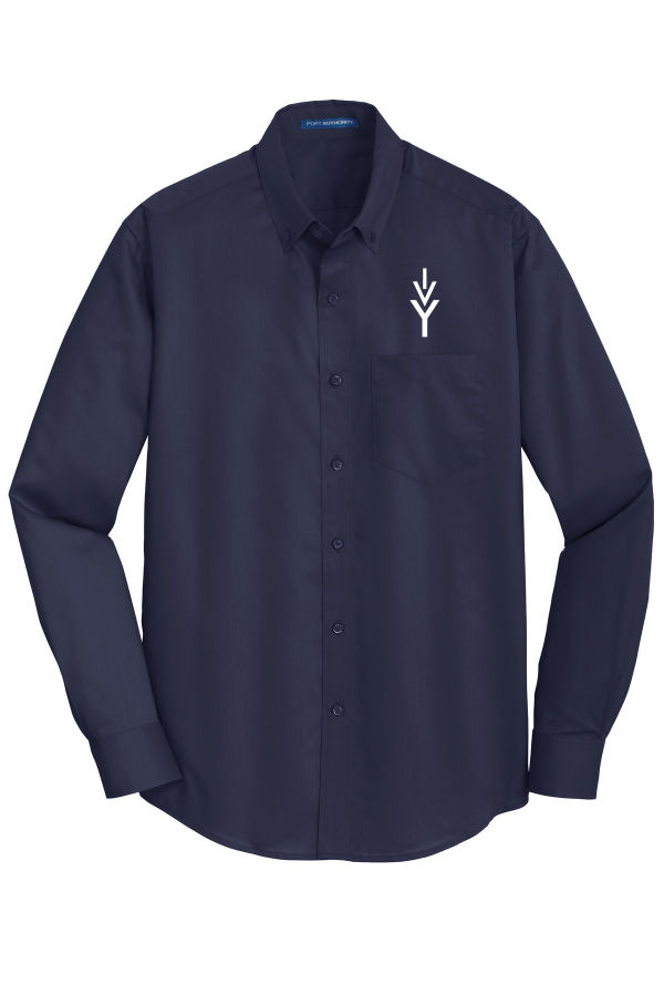 Embroidered SuperPro Twill Shirt (Port Authority S663) - True Navy