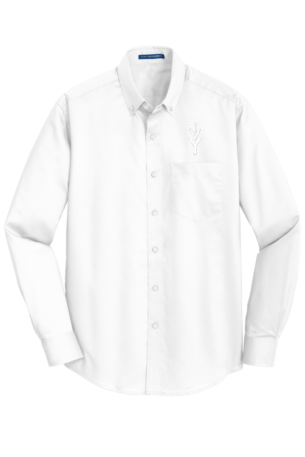 Embroidered SuperPro Twill Shirt (Port Authority S663) - White