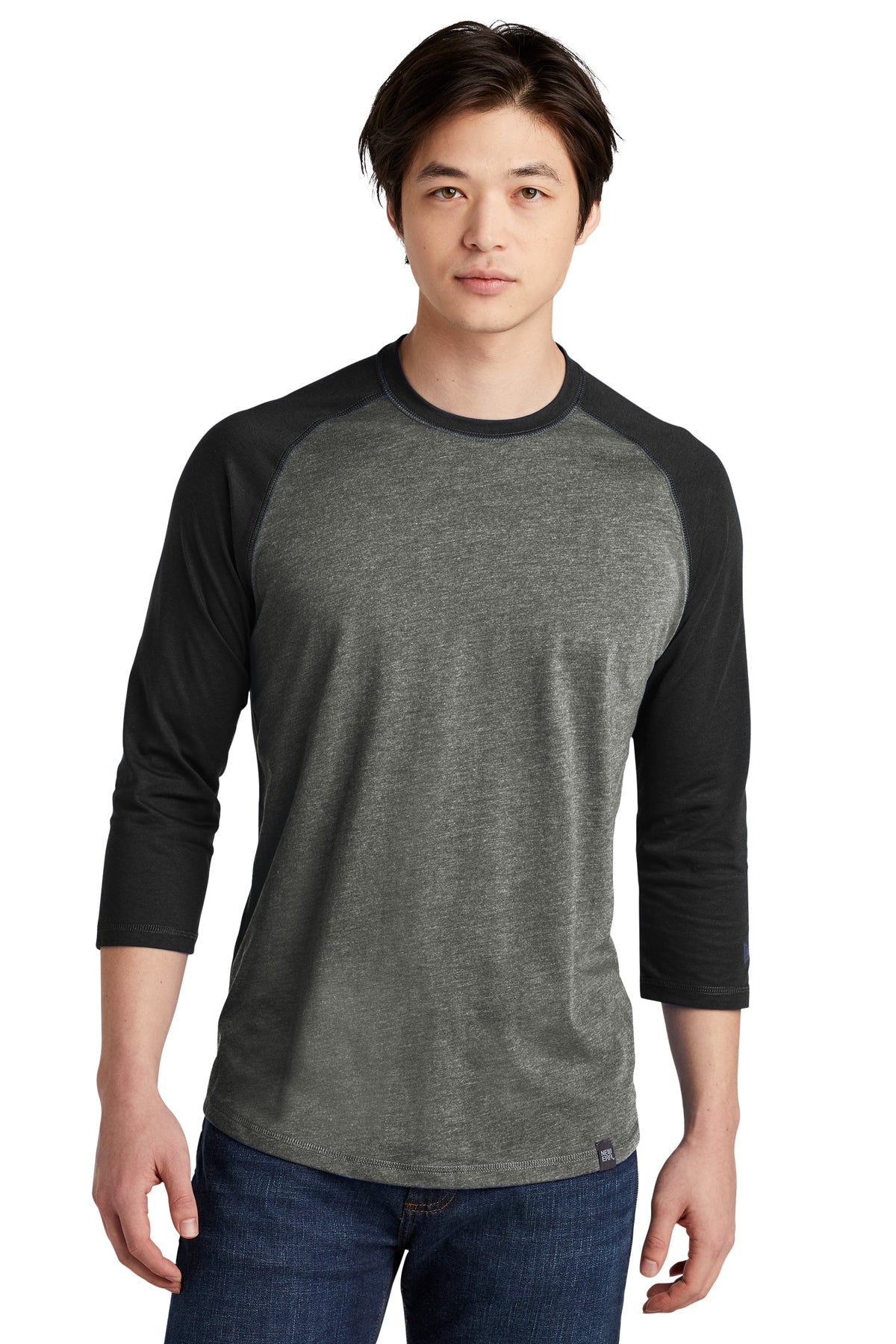 NEA104  New Era® Heritage Blend 3/4-Sleeve Baseball Raglan Tee - FRIDAY ONLY ITEM
