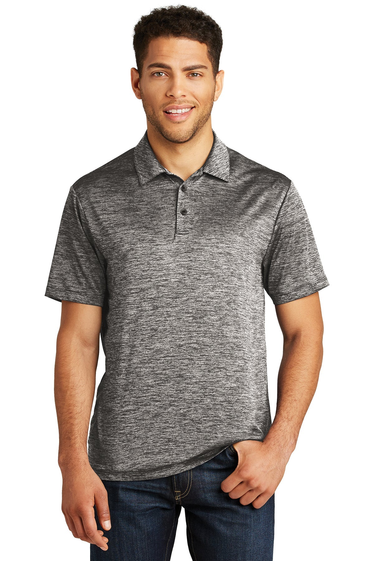 ST590  Sport-Tek® PosiCharge® Electric Heather Polo