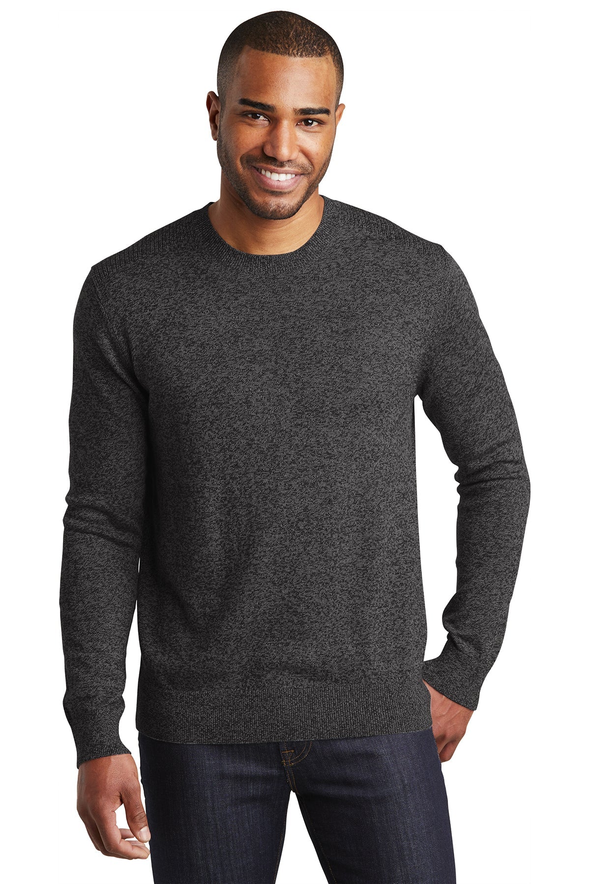 SW417 Port Authority ® Marled Crew Sweater