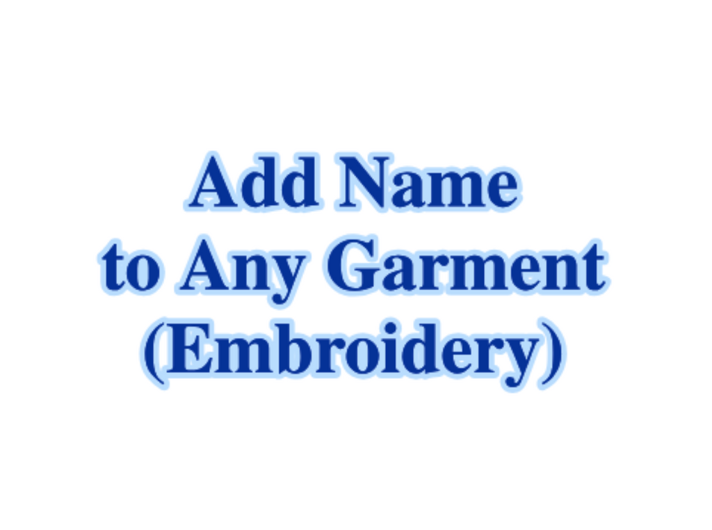 Add Embroidered Name to Item