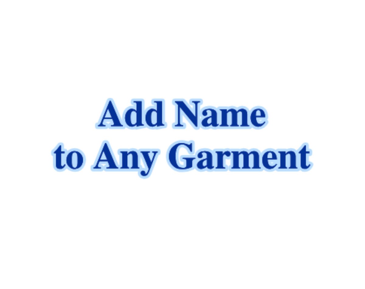 Name Added to Garment