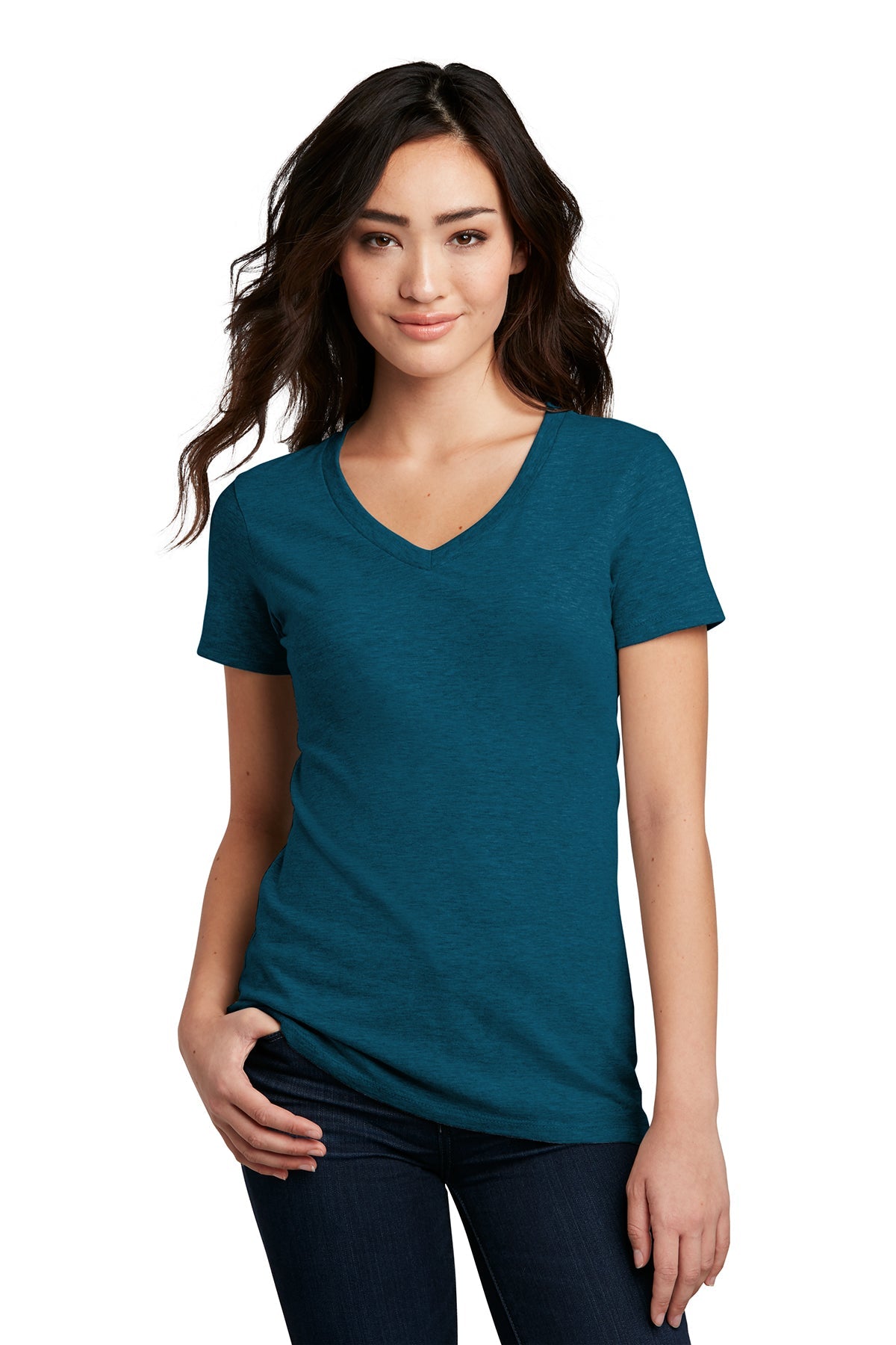 DM1190L District ® Women’s Perfect Blend ® V-Neck Tee