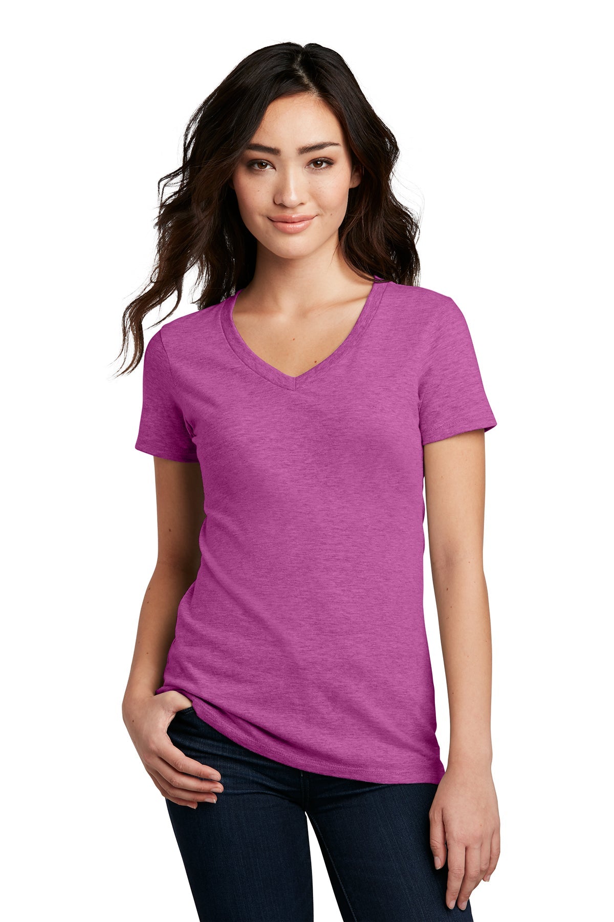 DM1190L District ® Women’s Perfect Blend ® V-Neck Tee