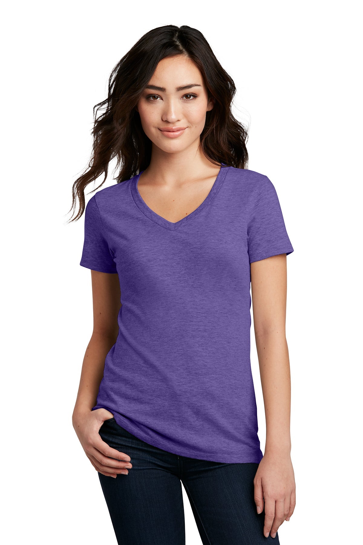 DM1190L District ® Women’s Perfect Blend ® V-Neck Tee